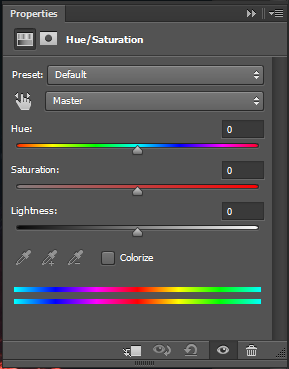 using hue/saturation adjustment layer in Photoshop