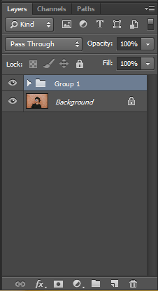 grouping layers together in Photoshop