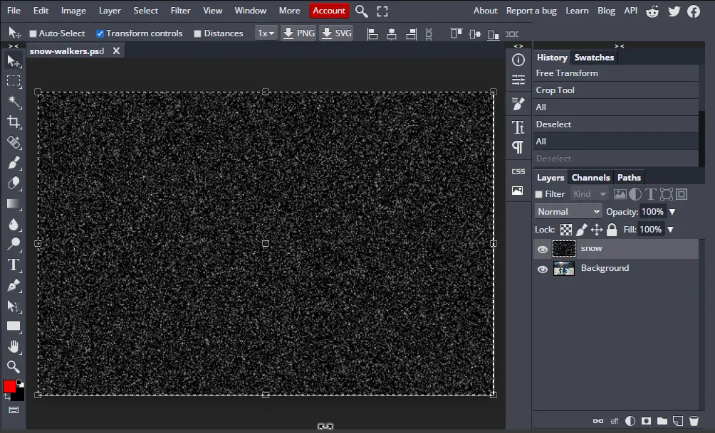 cropped image of noise filter layer