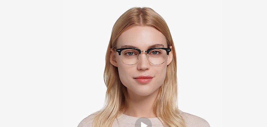 Thick frame glasses for female with big nose