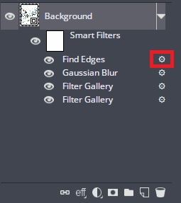 Re-editing Find edges layer