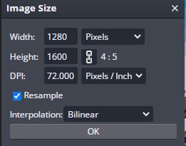 Image dimensions of current photo